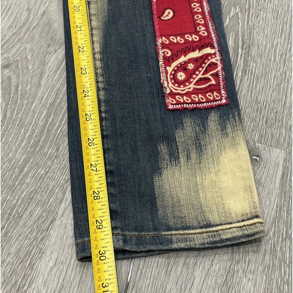 FREE PEOPLE ARTISAN DE LUXE PATCHED SKINNY JEAN BOHO FESTIVAL RARE Women Sz 30 - Picture 11 of 11